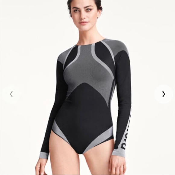 Wolford Tops - NWT Wolford True Body Logo Bodysuit L